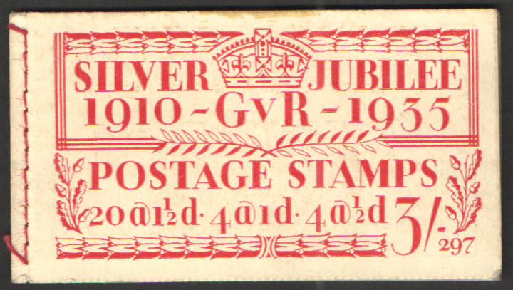 BB28 George V 1935 Silver Jubilee 3/- Edition 297 Stitched Booklet